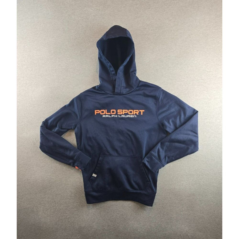 Polo Sport Ralph Lauren Boy's Performance Spellout Hoodie Pullover Navy‎ Size L